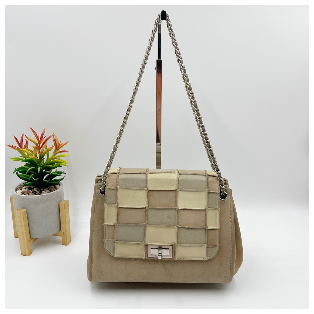 Chanel Reissue Patchwork Flap Bag Brown Beige Lig… - image 1